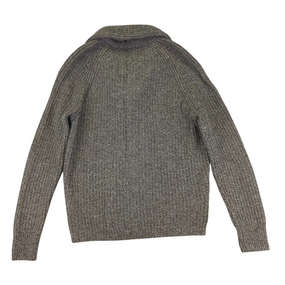 J. Crew Rugged Merino Wool Blend Shawl Collar Cardigan Sweater Men's Small Brown